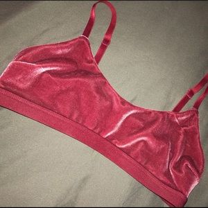 PacSun - Red/ Pink Velvet Bralette